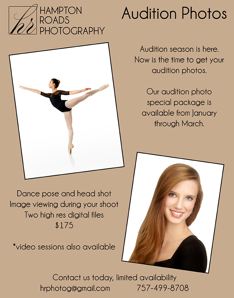 Dance Audition Photos | Hampton Roads Photography